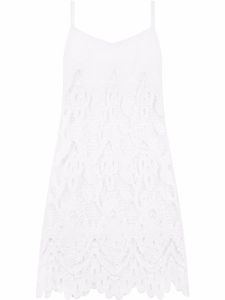 Dolce & Gabbana robe courte à design sans manches - Blanc