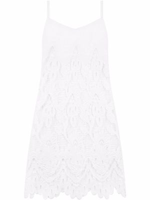 Dolce & Gabbana robe courte à design sans manches - Blanc