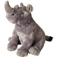 Pluche grijze neushoorn knuffel 30 cm speelgoed