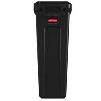 Afvalbak rubbermaid slim jim vt 87l zwart