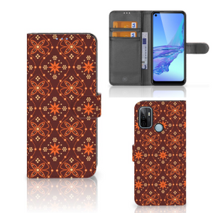 OPPO A53 | OPPO A53s Telefoon Hoesje Batik Brown