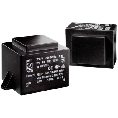 Hahn BV EI 481 1119 Printtransformator 1 x 230 V 2 x 12 V/AC 10.0 VA