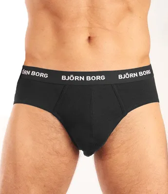 3-pak Heren slip - Zwart heren onderbroek - Elastisch katoen