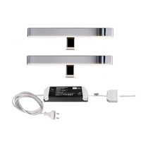 Deko Light Spiegel Line I 2er Bundle Spiegellamp LED vast ingebouwd 8 W Energielabel: G (A - G) Warmwit Zilver - thumbnail