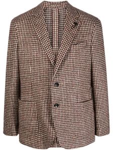 Lardini blazer en maille à motif pied-de-poule - Tons neutres