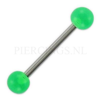 Tongpiercing acryl UV 5 mm groen