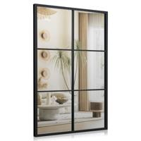 Rechthoekige Spiegel met Metalen Frame Decoratieve Wandspiegel Hangspiegel