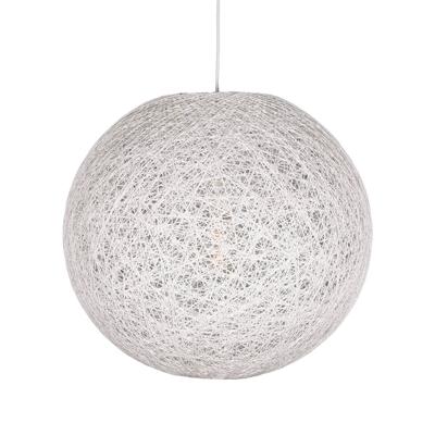 Label51 HanglampTwist Ø 55cm van wit vlasdraad - QP-4040