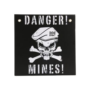 Danger mines muurplaat