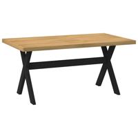 Eettafel NOAIN X-vormige poten 160x90x75 cm massief hout
