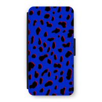 Blue Leopard: iPhone 12 Pro Flip Hoesje