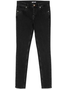 Just Cavalli jean skinny à franges - Noir