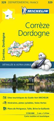 Wegenkaart - landkaart 329 Correze - Dordogne | Michelin Wegenkaart - landkaart 329 Correze - Dordogne | Michelin
