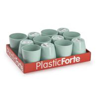 Plasticforte Drinkglazen - 48x - mintgroen - kunststof - 400 ml - herbruikbaar - waterglazen