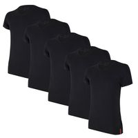 Undiemeister® Meisterpack Zwarte Slim Fit V-hals T-shirts 5-pack - Kwaliteit Heren Ondershirts - XXXL