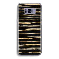 Gouden strepen: Samsung Galaxy S8 Transparant Hoesje
