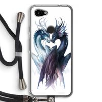 Yin Yang Dragons: Pixel 3a Transparant Hoesje met koord
