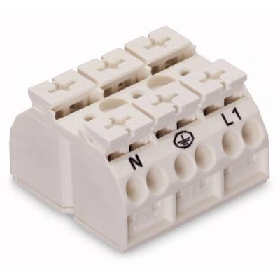 WAGO 862-8603 Apparaataansluitklem Veerklem Wit 250 stuk(s)