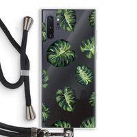 Tropische bladeren: Samsung Galaxy Note 10 Plus Transparant Hoesje met koord