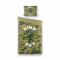 Fresh & Co  Kids Dino Army Dekbedovertrek 140 x 200 cm - Kinderovertrek Dekbedovertrek