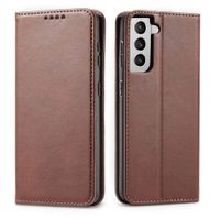 Casecentive Leren Wallet case Luxe Samsung Galaxy S21 bruin - 8720153793353