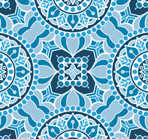 Badkamer behang mandala stijl