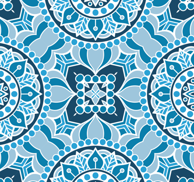 Badkamer behang mandala stijl
