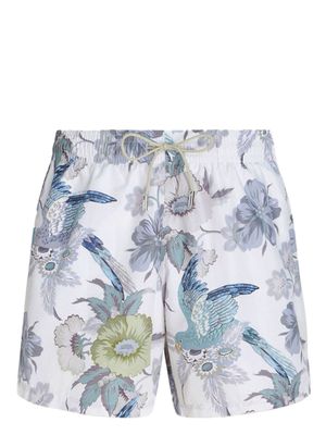 ETRO short de bain à fleurs - Blanc