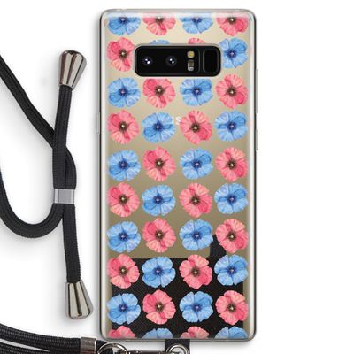 Klaproosjes: Samsung Galaxy Note 8 Transparant Hoesje met koord