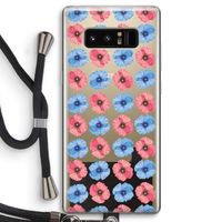 Klaproosjes: Samsung Galaxy Note 8 Transparant Hoesje met koord