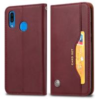 Knead huidtextuur horizontale Flip lederen case voor Galaxy A20e met foto frame & houder & kaartsleuven & portemonnee (wijn rood)