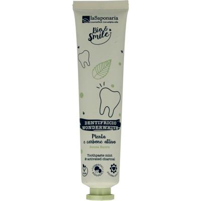 La Saponaria Tandpasta smile white munt/koolstof