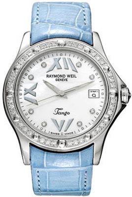 Horlogeband Raymond Weil SI2003-TANGOB-C8 Croco leder Blauw 20mm