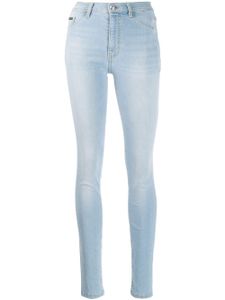 Philipp Plein jean skinny à taille haute - Bleu