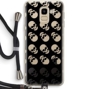 Musketon Skulls: Samsung Galaxy J6 (2018) Transparant Hoesje met koord
