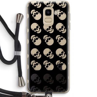 Musketon Skulls: Samsung Galaxy J6 (2018) Transparant Hoesje met koord