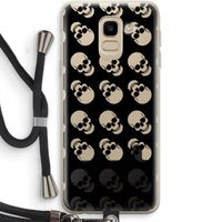Musketon Skulls: Samsung Galaxy J6 (2018) Transparant Hoesje met koord