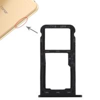 SIM-kaarthouder + SIM-kaarthouder / Micro SD-kaart voor Huawei genieten van 7 (zwart)