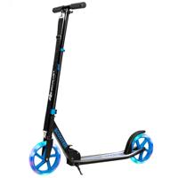 Sport Scooter met Verstelbare Handgreep Duurzaam en Opvouwbaar met 2 LED Flitswielen Blauw