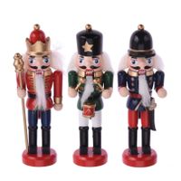 3x stuks kersthangers notenkrakers poppetjes/soldaten 12,5 cm