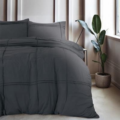 Dekbedovertrek Washed Tufted Effen 200x200 Cm Antraciet Anti Allergie Sleeptime - Dekbed-Discounter.nl