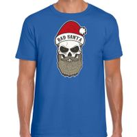 Bad Santa fout Kerstshirt / outfit blauw voor heren - thumbnail