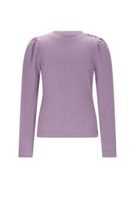 NoNo winter jersey t-shirt meisjes - paars- Kiva - gebreid