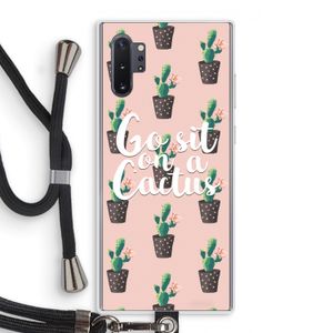 Cactus quote: Samsung Galaxy Note 10 Plus Transparant Hoesje met koord
