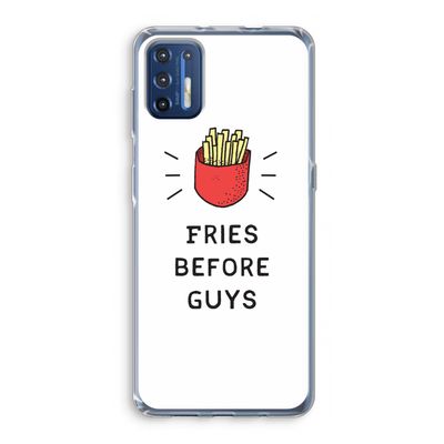 Fries before guys: Motorola Moto G9 Plus Transparant Hoesje
