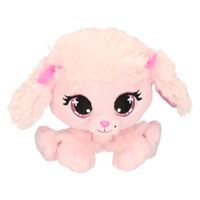 Pluche designer knuffel P-Lushes Pets poedel roze 18 cm   - - thumbnail