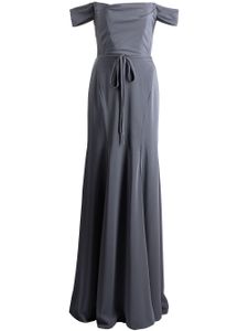 Marchesa Notte Bridesmaids robe Rimini à épaules dénudées - Gris