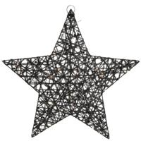 Countryfield kerstster lille l led op batterij zwart 50 cm | 6 stuks