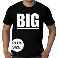 Big grote maten t-shirt zwart heren