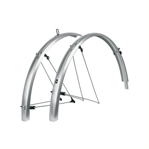 Sks bleumels basic 45mm spatbord set, zilver